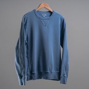 J. Crew Men's Lg Blue Sweater Wallace & Barnes Weathered Pullover